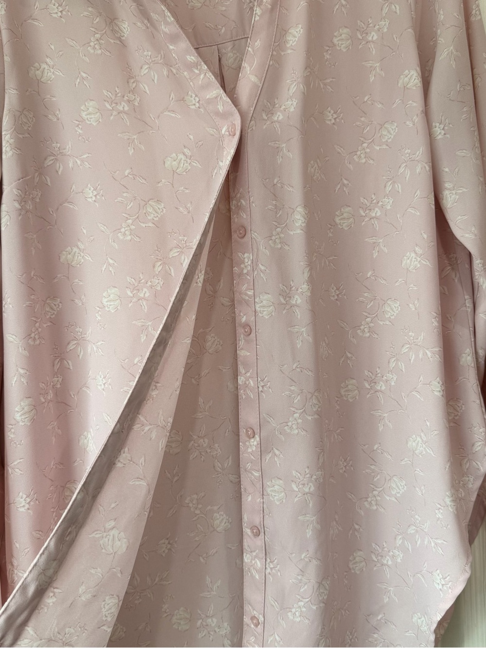 Candie's Pale Pink Floral Jacquard Button-Down Shirt